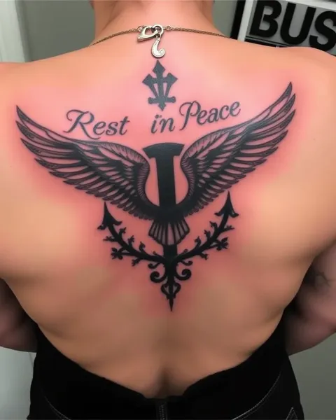 Diseños de Tatuaje "Descansa em Paz" com Toque Personalizado